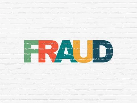 Privacy concept: Fraud on wall background Stock Illustration