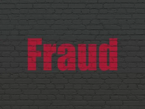 Privacy concept: Fraud on wall background 스톡 일러스트