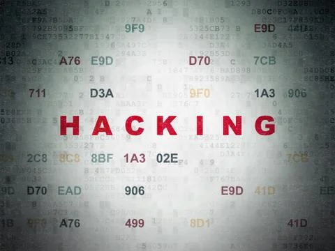 Privacy concept: Hacking on Digital Data Paper background 스톡 일러스트