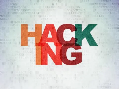 Privacy concept: Hacking on Digital Data Paper background 스톡 일러스트