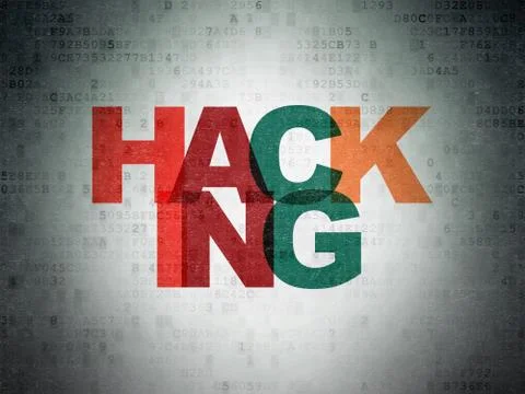 Privacy concept: Hacking on Digital Data Paper background Stock-Illustration