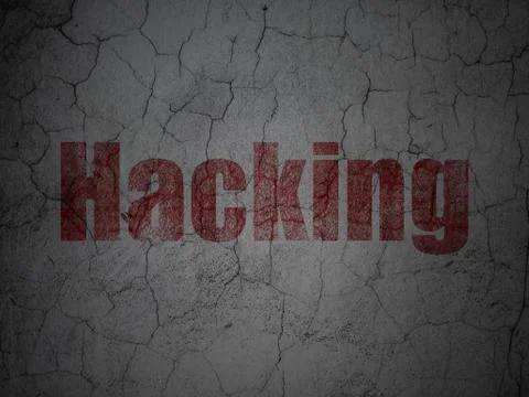 Privacy concept: Hacking on grunge wall background Stock-Illustration
