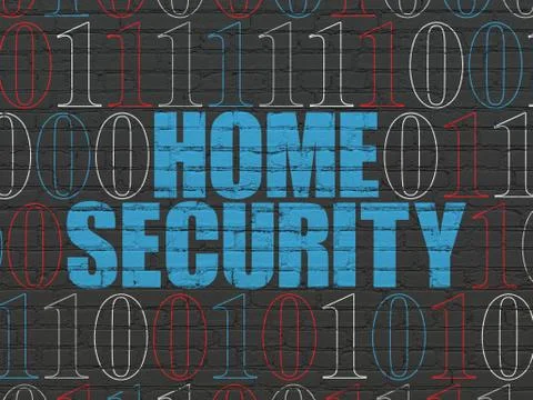 Privacy concept: Home Security on wall background Stockillustratie
