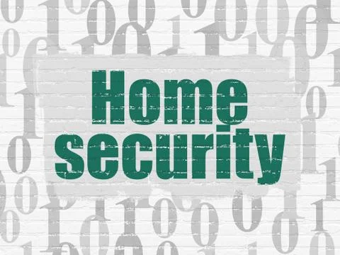 Privacy concept: Home Security on wall background Stock Illustration