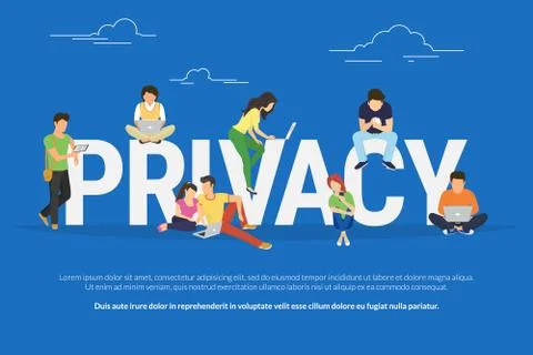Privacy concept illustration Illustrazione stock