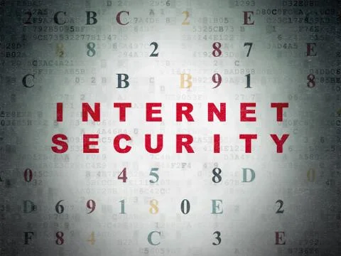 Privacy concept: Internet Security on Digital Data Paper background Stock Illustration