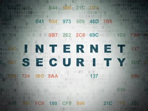 Privacy concept: Internet Security on Digital Data Paper background Stock Illustration
