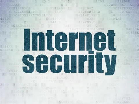 Privacy concept: Internet Security on Digital Data Paper background Illustrazione stock