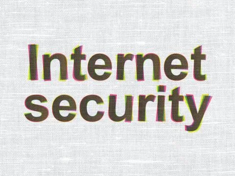 Privacy concept: Internet Security on fabric texture background Stock-Illustration
