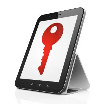 Privacy concept: Key on tablet pc computer Stockillustratie