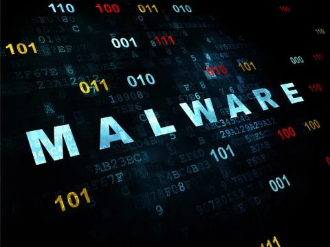 Privacy concept: Malware on Digital background Stock Illustration