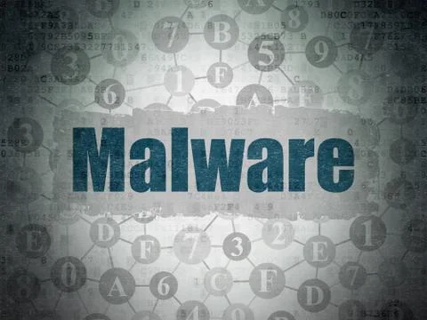 Privacy concept: Malware on Digital Data Paper background Stock Illustration