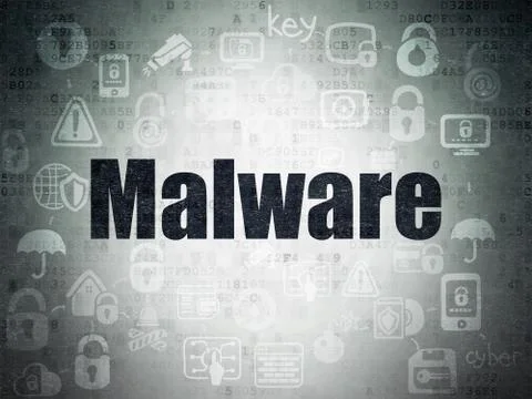 Privacy concept: Malware on Digital Data Paper background Stock Illustration