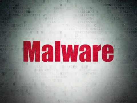 Privacy concept: Malware on Digital Paper background Stock Illustration