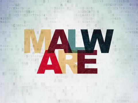 Privacy concept: Malware on Digital Paper background Stock Illustration