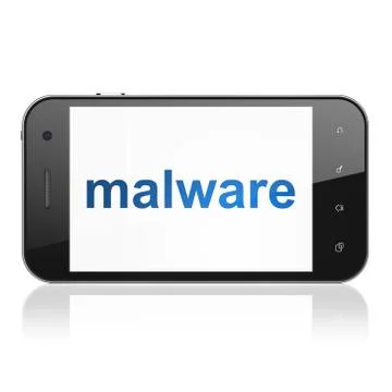 Privacy concept: Malware on smartphone Stock Illustration