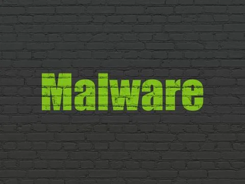 Privacy concept: Malware on wall background Stock Illustration