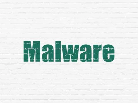 Privacy concept: Malware on wall background Stock Illustration