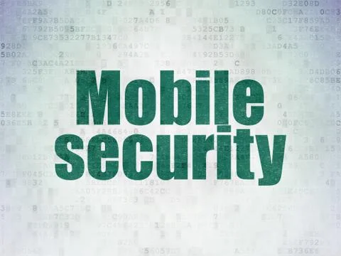 Privacy concept: Mobile Security on Digital Data Paper background Stock Illustration