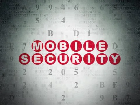 Privacy concept: Mobile Security on Digital Data Paper background 스톡 일러스트