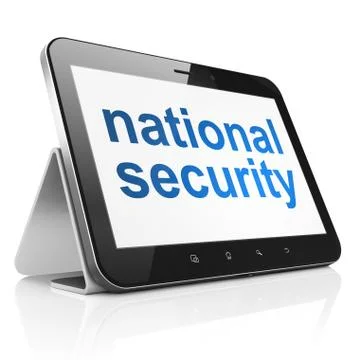 Privacy concept: National Security on tablet pc computer Stock Illustration