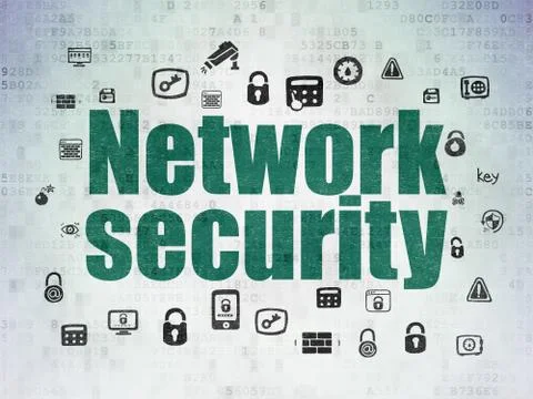 Privacy concept: Network Security on Digital Data Paper background Stock Illustration