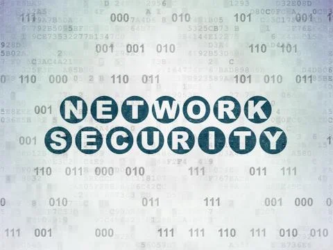 Privacy concept: Network Security on Digital Data Paper background Stock Illustration