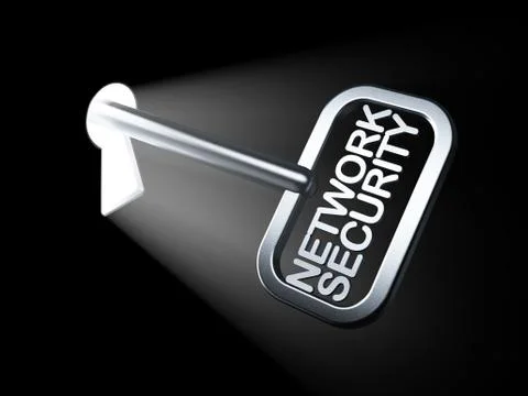 Privacy concept: Network Security on key Stockillustratie