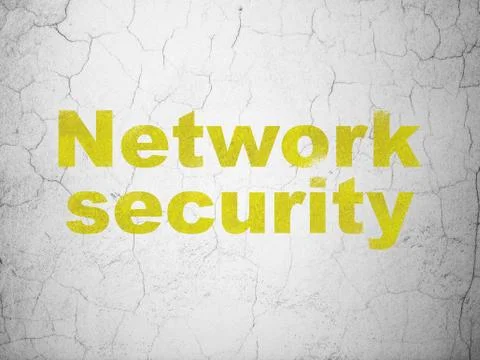 Privacy concept: Network Security on wall background Ilustração Stock