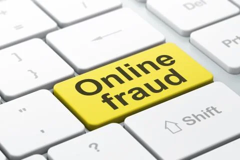 Privacy concept: Online Fraud on computer keyboard background イラスト素材