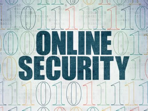 Privacy concept: Online Security on Digital Paper background Illustrazione stock