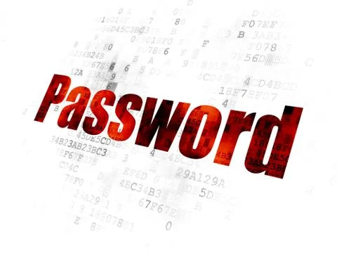 Privacy concept: Password on Digital background 스톡 일러스트