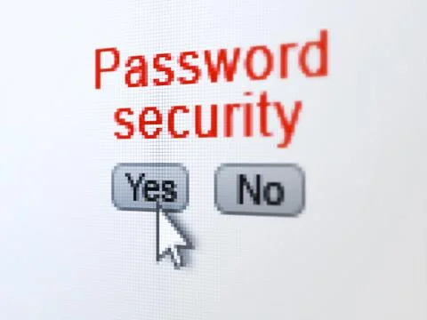 Privacy concept: Password Security on digital computer screen Stock-Illustration