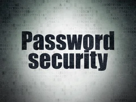 Privacy concept: Password Security on Digital Data Paper background Illustrazione stock