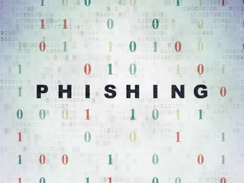 Privacy concept: Phishing on Digital Data Paper background Stock Illustration