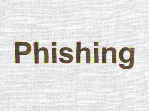 Privacy concept: Phishing on fabric texture background イラスト素材