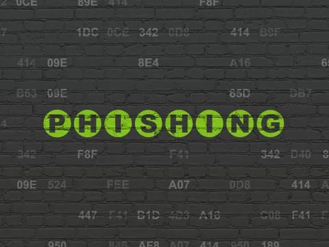 Privacy concept: Phishing on wall background Stock Illustration