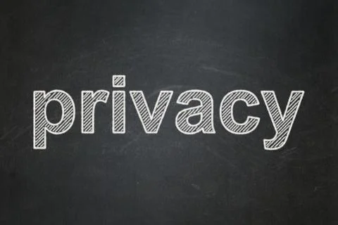 Privacy concept: Privacy on chalkboard background 스톡 일러스트