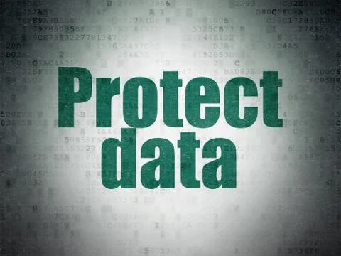 Privacy concept: Protect Data on Digital Data Paper background イラスト素材