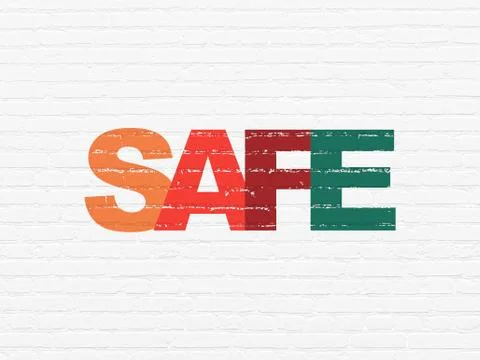 Privacy concept: Safe on wall background Stock-Illustration