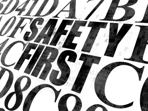 Privacy concept: Safety First on Digital background Illustrazione stock