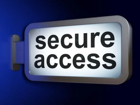 Privacy concept: Secure Access on billboard background Stock-Illustration