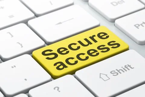 Privacy concept: Secure Access on computer keyboard background Stock Illustration