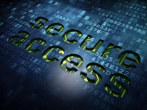 Privacy concept: Secure Access on digital screen background 库存插图