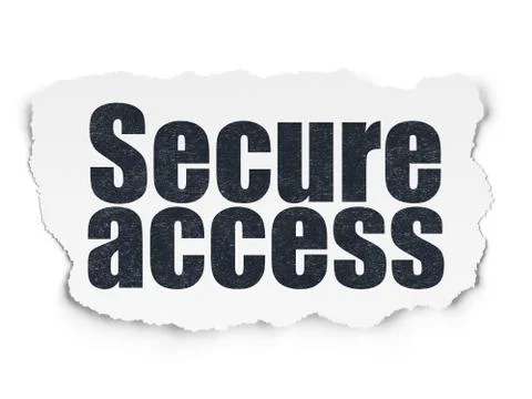 Privacy concept: Secure Access on Torn Paper background Stock Illustration