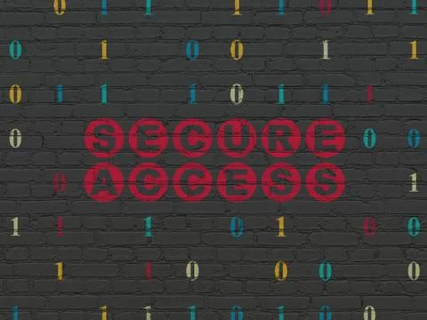 Privacy concept: Secure Access on wall background 스톡 일러스트