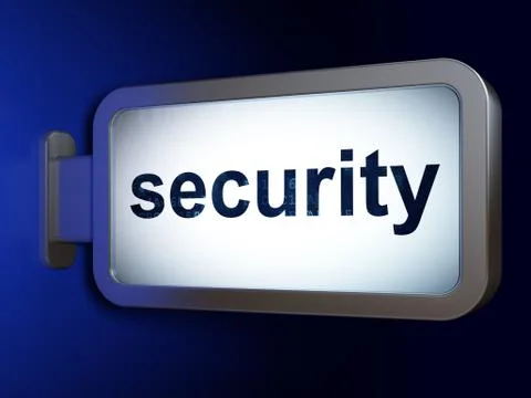 Privacy concept: Security on billboard background Stock Illustration