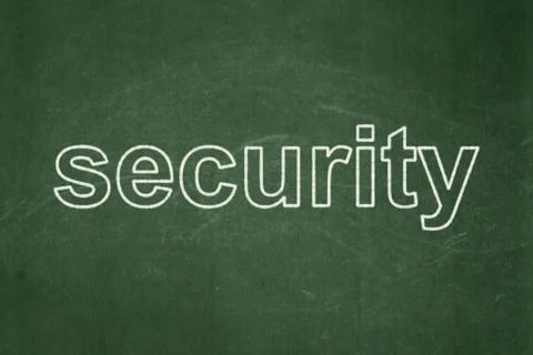 Privacy concept: Security on chalkboard background Stockillustratie