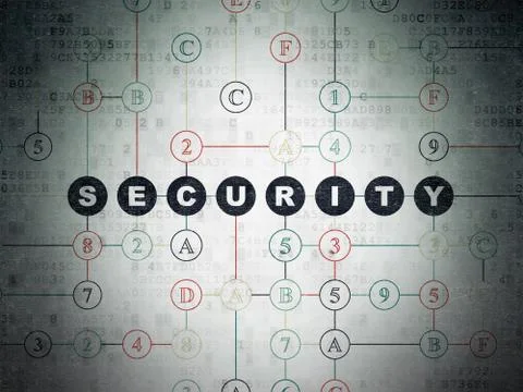 Privacy concept: Security on Digital Data Paper background Illustrazione stock