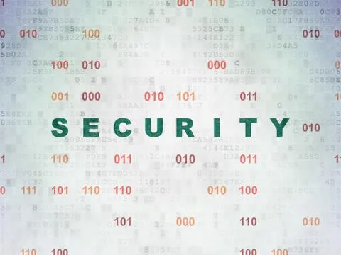 Privacy concept: Security on Digital Paper background Stock Illustration